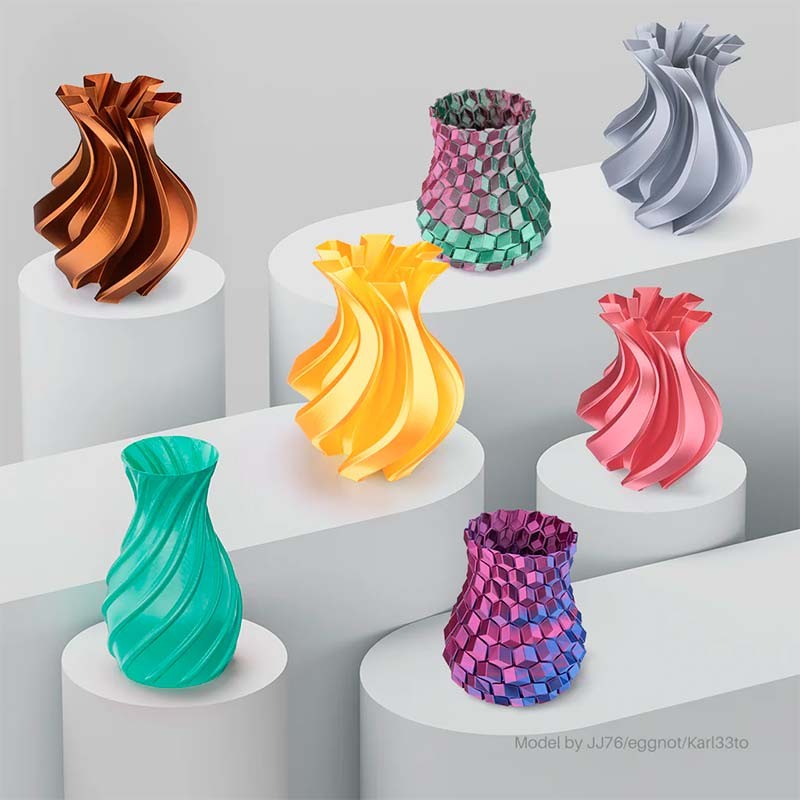 ELEGOO Silk PLA Azul+Roxo Sedoso para Impressoras 3D FDM - Filamento 1.75mm Bobina de 1kg - Item5