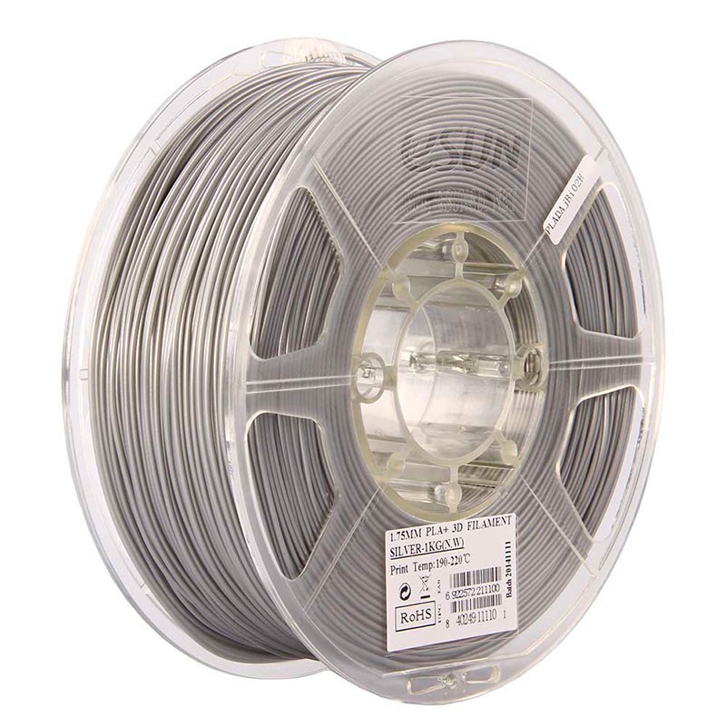 Filamento eSUN 1Kg PLA+ 1.75MM Plata - Ítem