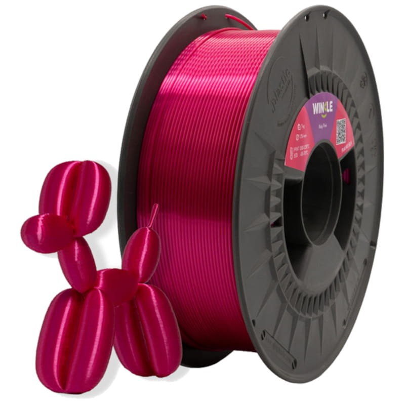 Filamento Winkle PLA SILK 1.75mm Rosa Rubí 1Kg - Ítem1