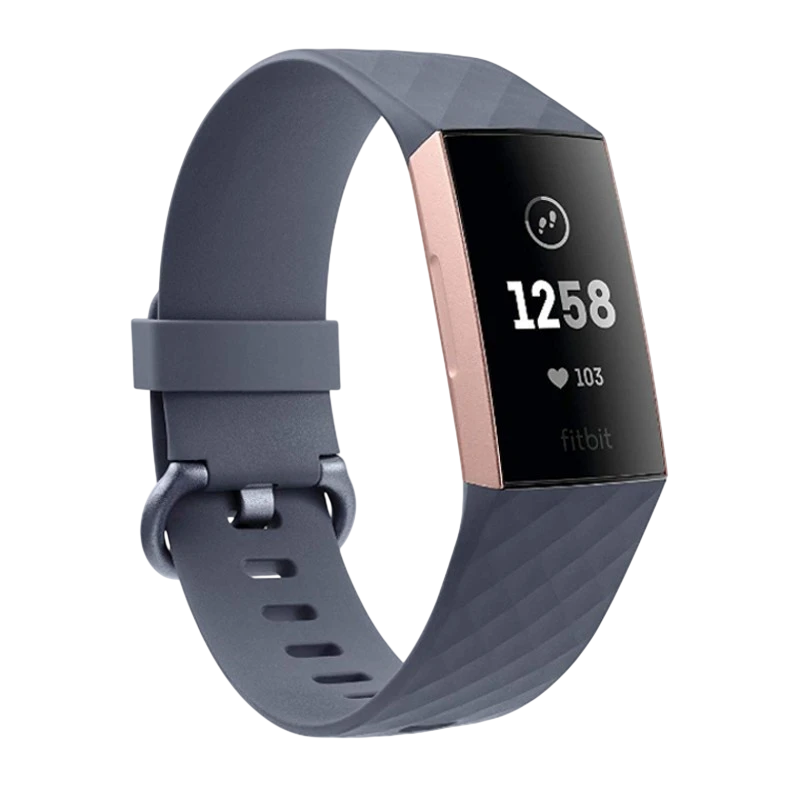 Fitbit Charge 3 Cinzento Azulado / Dourado Rosa - Pulseira Atividade - Item
