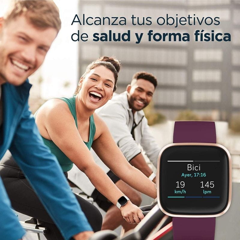 Fitbit Versa 2 Rosa Cobrizo Aluminio / Correa Rosa Pétalo - Ítem7