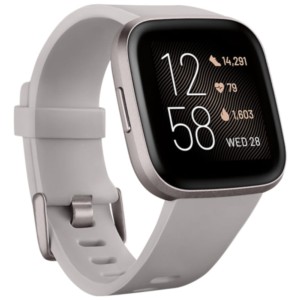 Fitbit Versa 2 Gris Pierre Aluminium / Brouillard Gris Bracelet