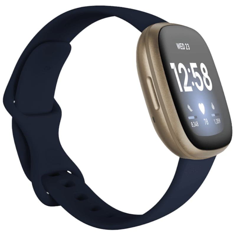vista frontal y lateral del Reloj inteligente Fitbit Verse 3