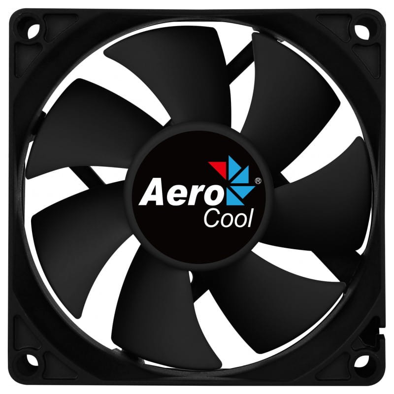 Ventilateur PC Aerocool Force 8, 7 pales, 8 cm, Noir - Ítem