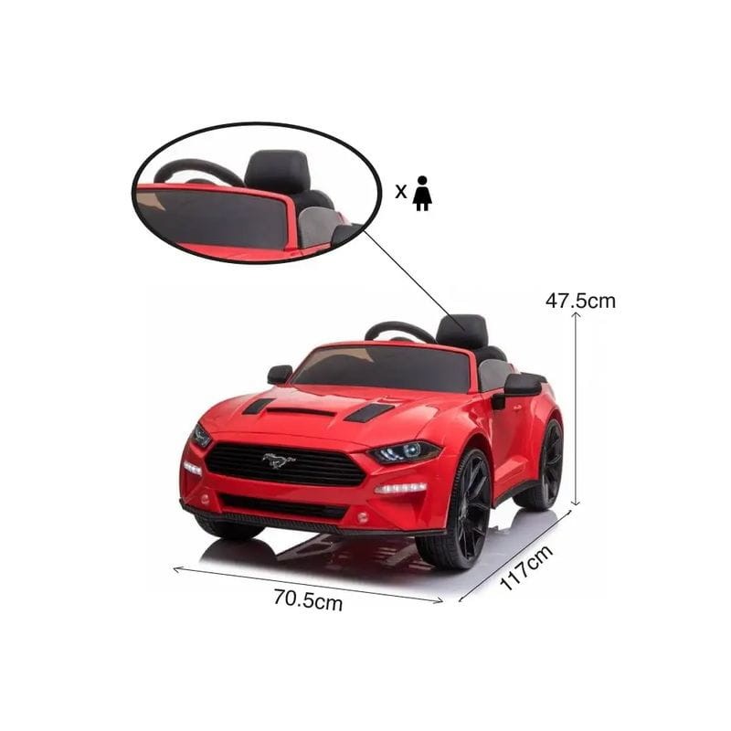 Ford Mustang 24V MP4 Función Drift Rojo - Coche Eléctrico para niños - Ítem15