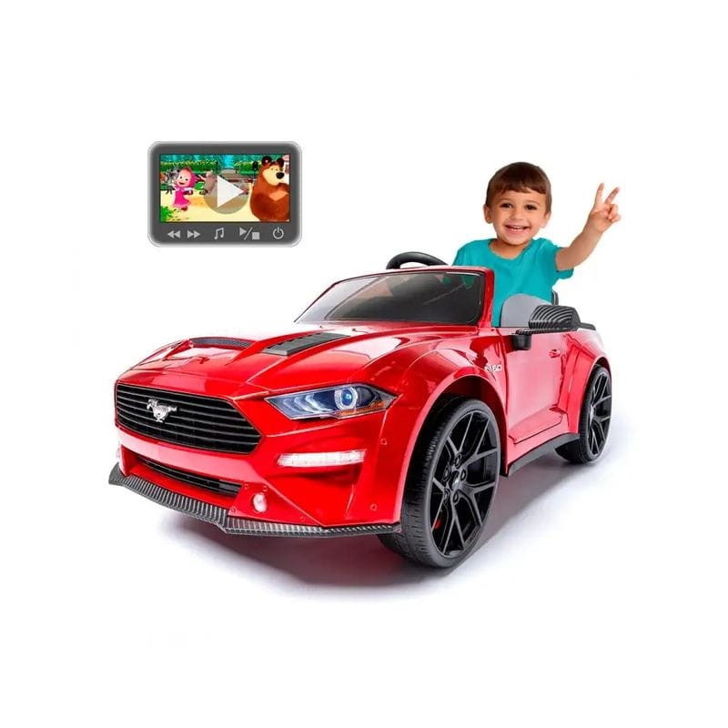 Ford Mustang 24V MP4 Función Drift Rojo - Coche Eléctrico para niños - Ítem1