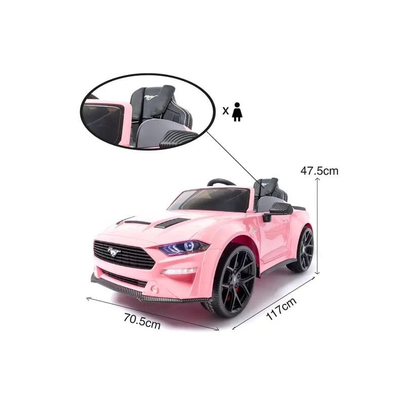 Ford Mustang 24V MP4 Función Drift Rosa - Coche Eléctrico para niños - Ítem17