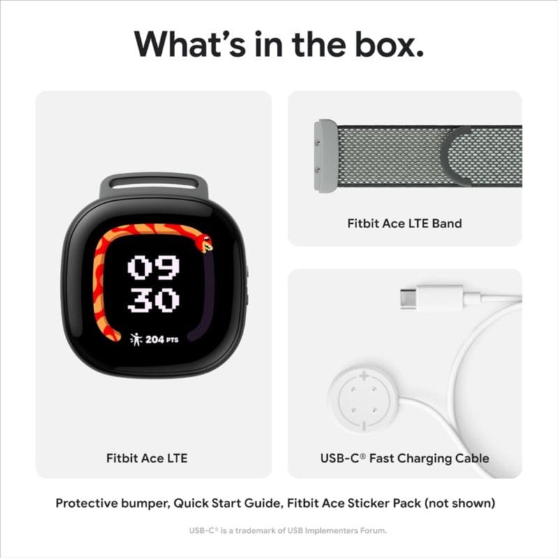 Fitbit Ace LTE Étanche Gris / Noir - Montre intelligente pour enfants - Ítem2