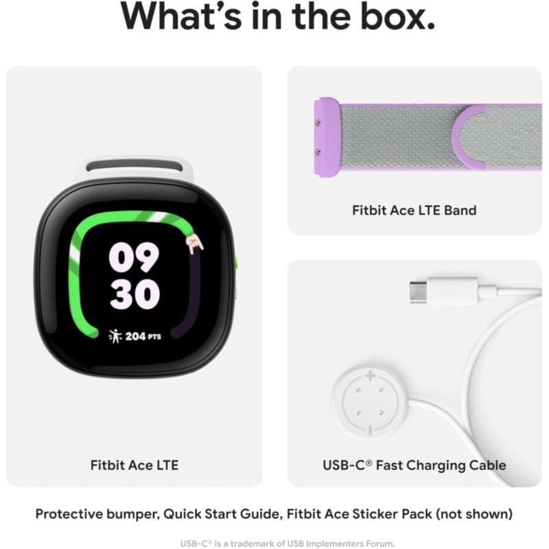 Fitbit Ace LTE Resistente al agua Verde / Lila - Reloj inteligente para niños - Ítem10