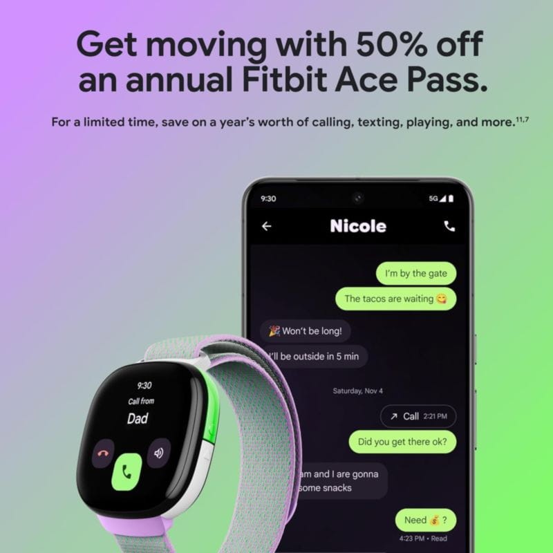 Fitbit Ace LTE Resistente al agua Verde / Lila - Reloj inteligente para niños - Ítem7