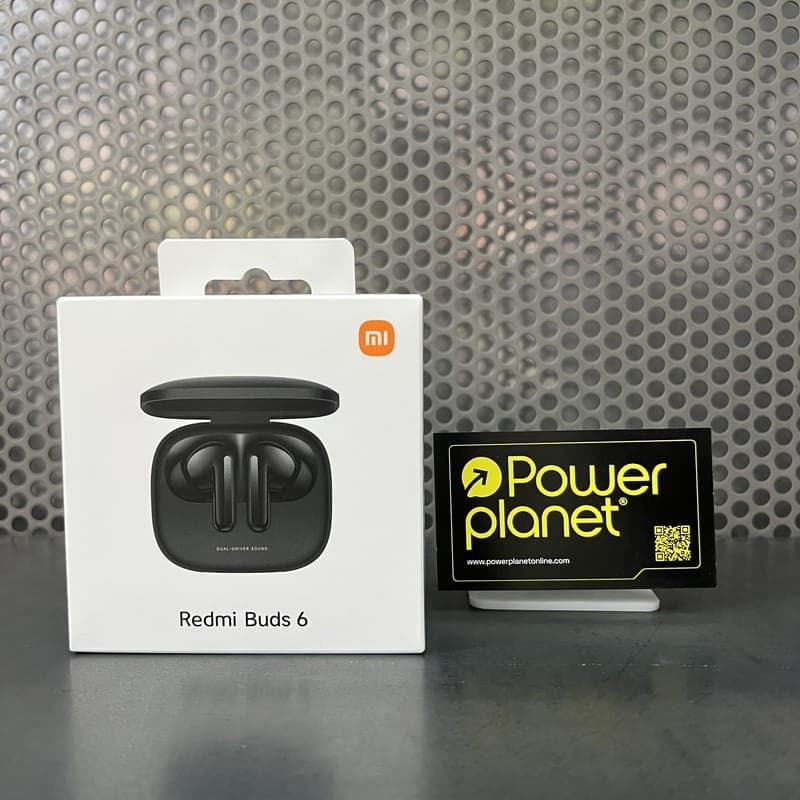 Foto real da caixa do Xiaomi Redmi Buds 6 Black com cancelamento de ruído (ANC) - Auriculares Bluetooth