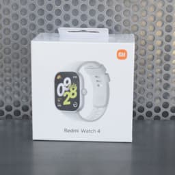 Foto real da caixa do relógio inteligente Xiaomi Redmi Watch 4 Silver