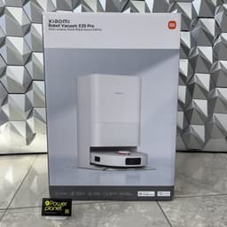 Foto real da caixa Xiaomi Robot Vacuum X20 Pro com base de Autolimpeza branca - Aspirador Robot