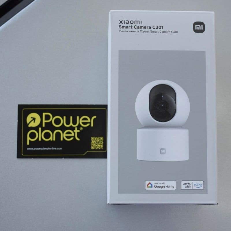 Foto real da caixa da Xiaomi Smart Camera C301 3MP 2K WiFI Branca - Câmara de Segurança