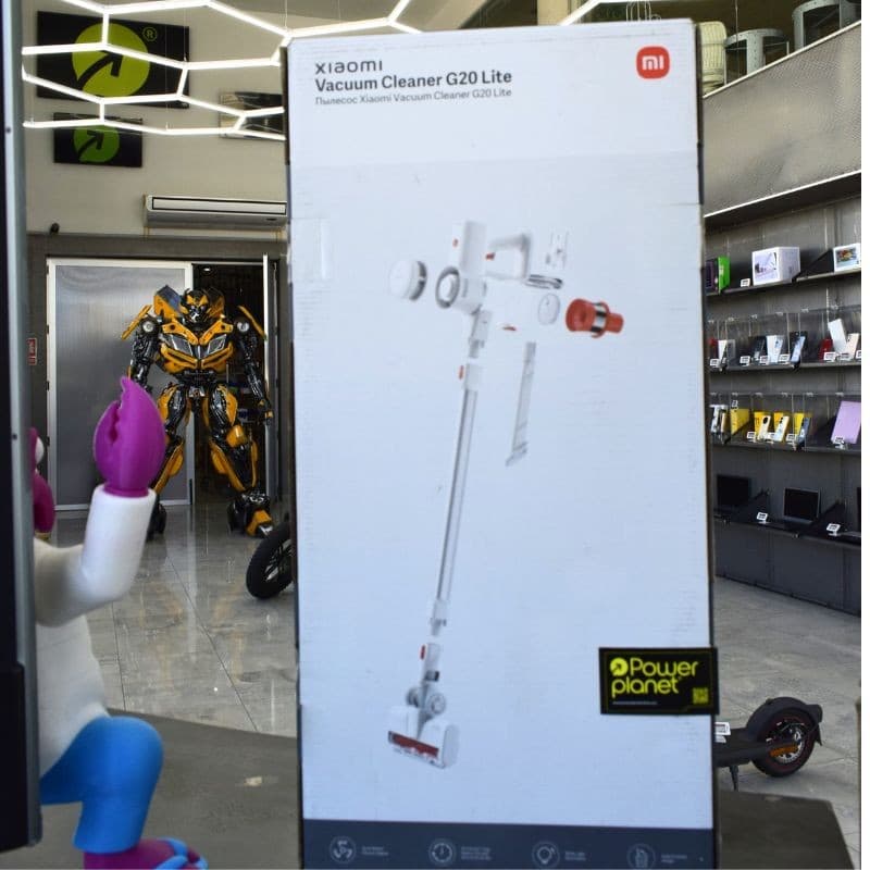 Foto real da caixa do Aspirador Xiaomi G20 Lite - Aspirador sem fio/sem saco