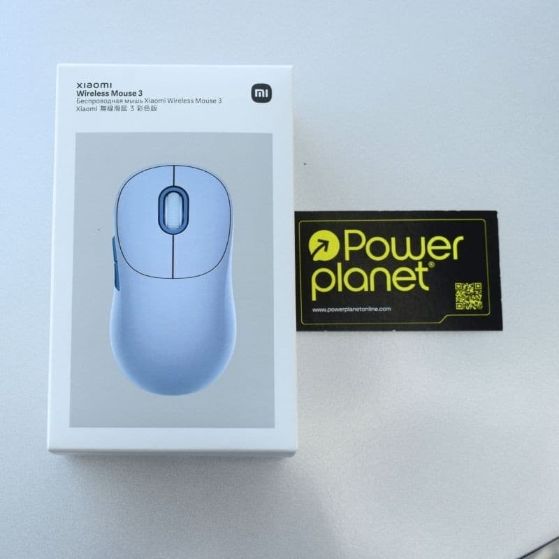 Foto real de la caja del Ratón inalámbrico Xiaomi Wireless Mouse 3 Azul - 1200 DPI