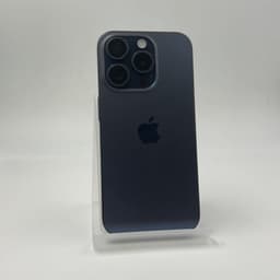 Photo arrière réelle de l'Apple iPhone 15 Pro 5G 128 Go Bleu Titane Reconditionné - Excellent État