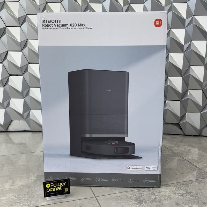 Foto real da caixa do Xiaomi Robot Vacuum X20 Max com Base de Autolimpeza Preto - Robot Aspirador