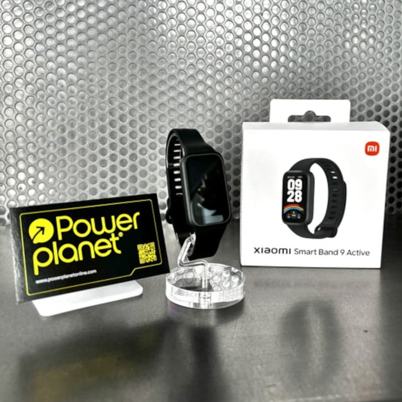 Foto real da Xiaomi Mi Smart Band 9 Active Black - Pulseira de atividades com a sua caixa