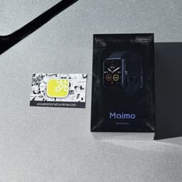 embalagem do Xiaomi Maimo Watch Dourado Rosa/Pulseira Verde