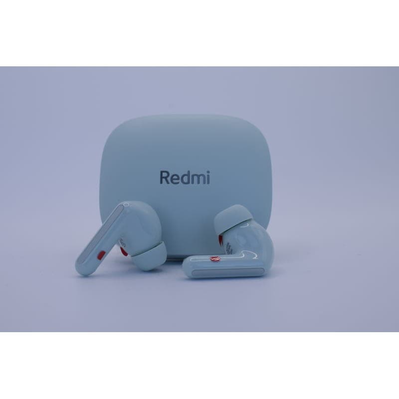 Foto frontal real do Xiaomi Redmi Buds 6 Green com cancelamento de ruído (ANC) - Auriculares Bluetooth