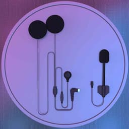 Fones de ouvido para intercomunicador Freedconn D6 Hi-Res com Microfone Preto - Frontal