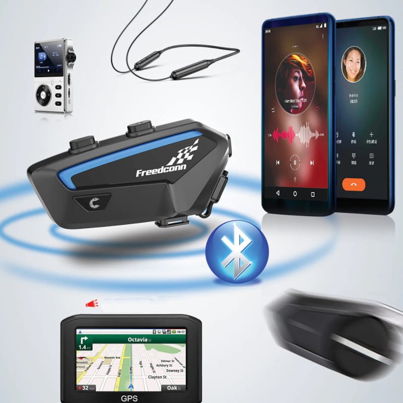 FreedConn FX Mesh 10 drivers conversação simultânea Preto - Intercomunicador para moto - Item5