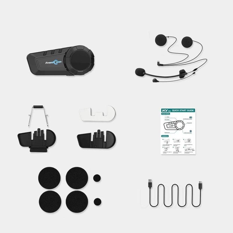 Conversa simultânea de condutores FreedConn KY PRO Mesh 6 – Intercomunicador de moto - Item10