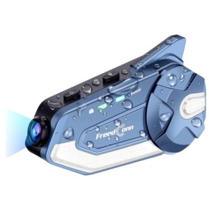 Intercomunicador para Moto FreedConn R1 Pro Cámara 2K WiFi Azul