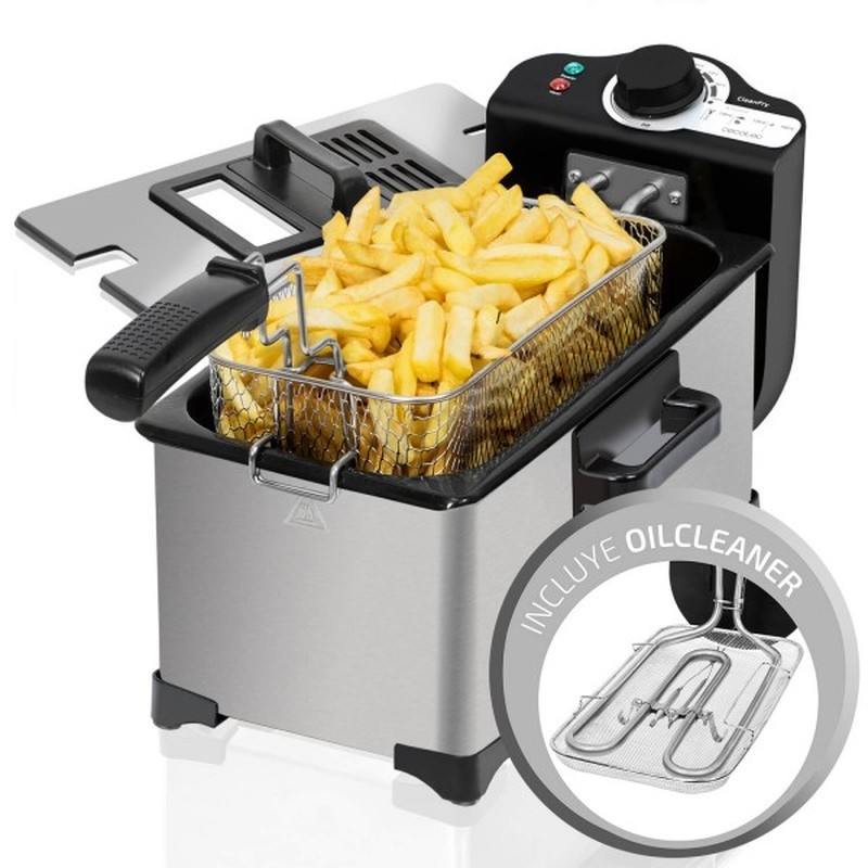 Freidora Cecotec CleanFry 3L 2000W Acero