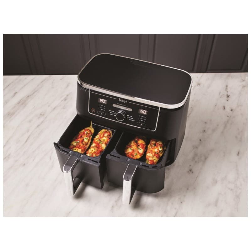 Freidora de Aire NINJA Dual Zone Foodi MAX AF400EU 9,5L - Con comida