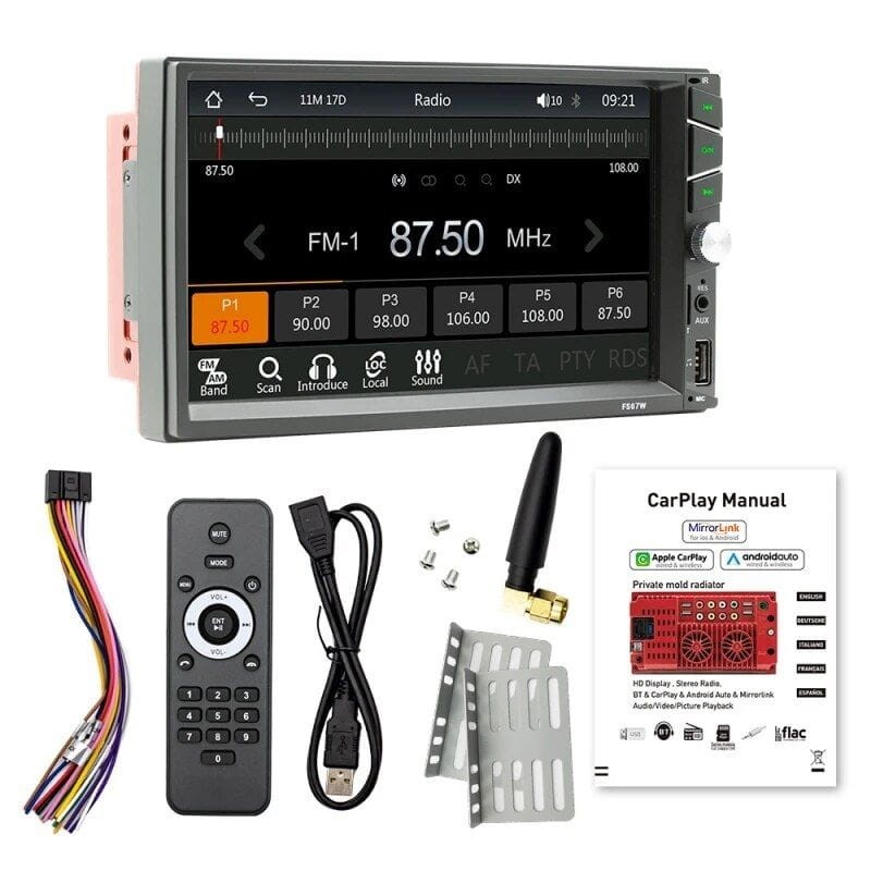 FS07C Bluetooth/Carplay/USB Preto - Rádio Automóvel 2 DIN - Item3
