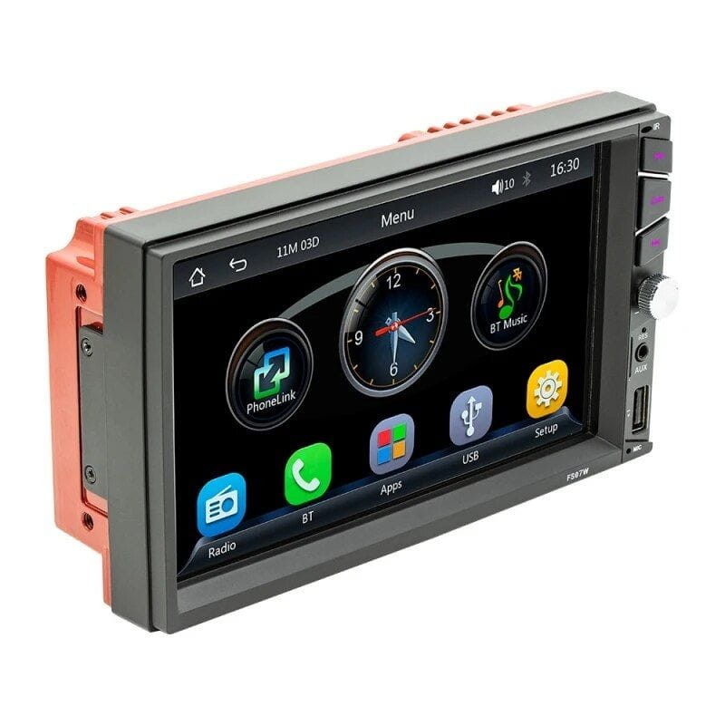 FS07C Bluetooth/Carplay/USB Preto - Rádio Automóvel 2 DIN - Item1