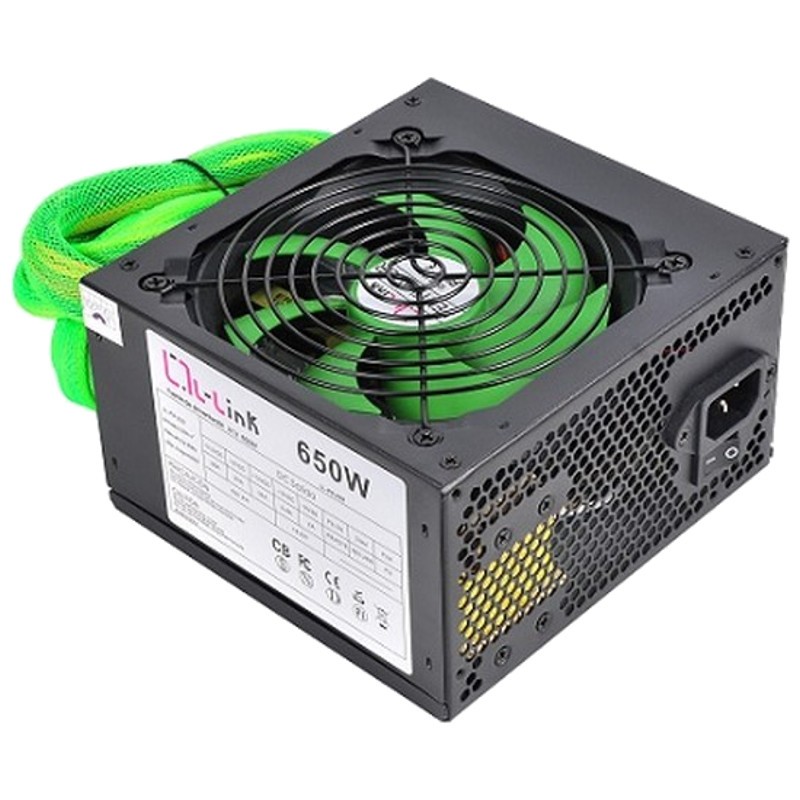 Fuente Alimentación 650W L-Link LL-PS-650 Verde - Ventilador 12 cm - 14 dB / Silencioso - Control de Velocidad - Sistema Antivibraciones - Rendimiento Gaming - Rail Único 12V - Cableado largo - Ítem2