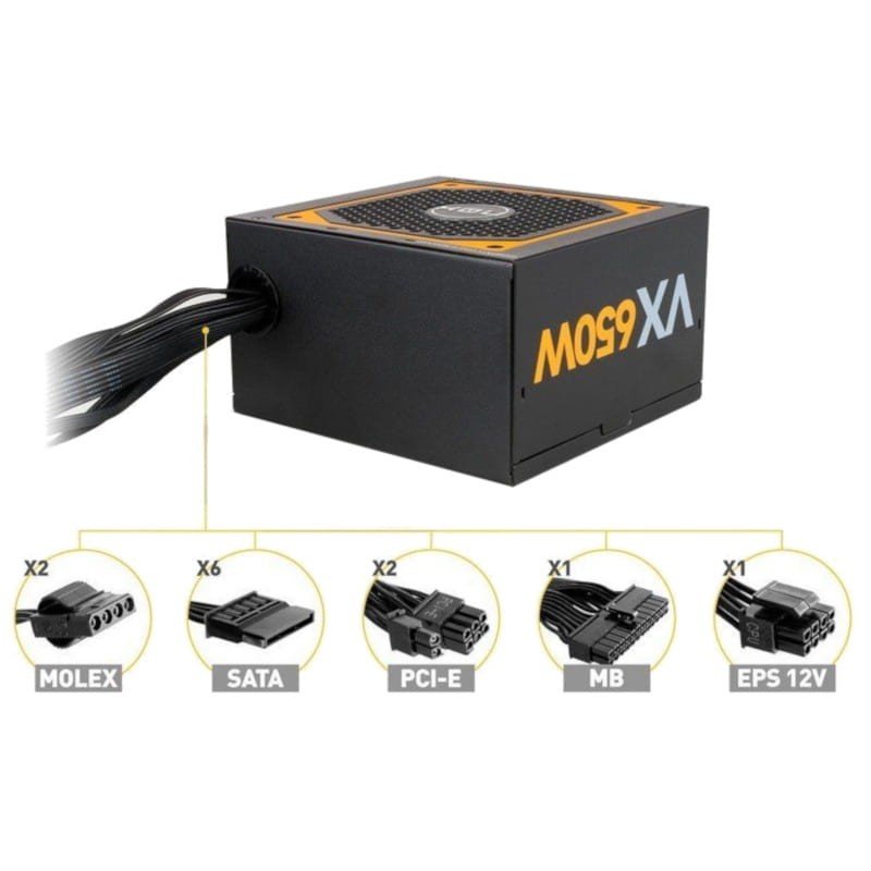 Fonte de alimentação 650W NOX Urano VX 80 Plus Bronze - Item3
