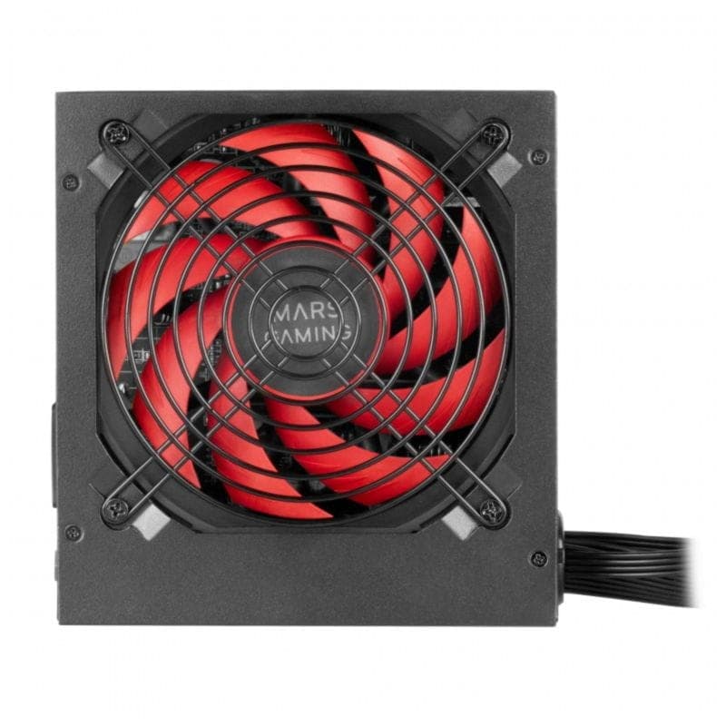 Vista frontal de la Fuente de alimentación Mars Gaming MPIII650 650W Negro