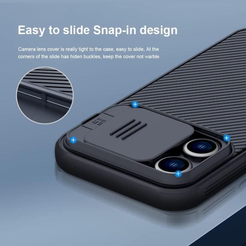 Étui CamShield Pro magnétique noir pour Apple iPhone 14 Pro Max détails du design