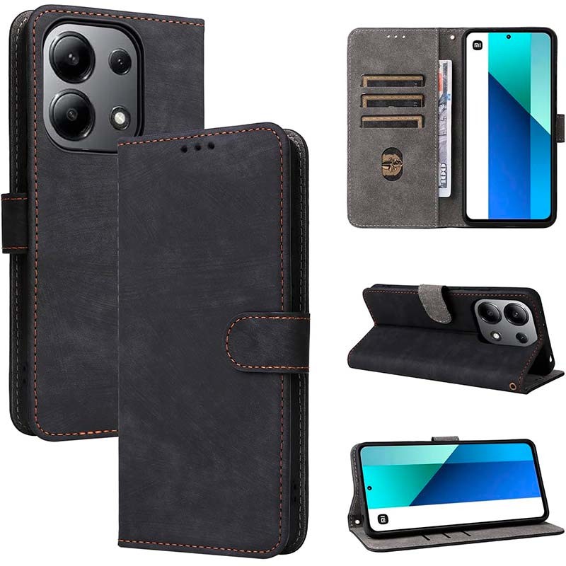 Étui noir de type livre 360º Protection pour Xiaomi Redmi Note 13 4G - Ítem1