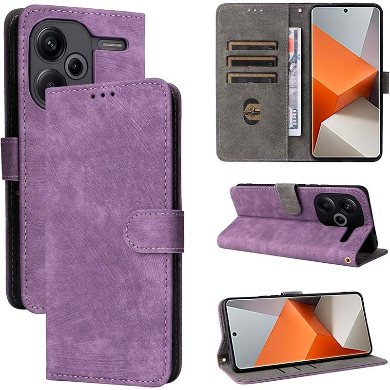 Capa roxa 360º Protection tipo livro para Xiaomi Redmi Note 13 Pro+ 5G - Item1