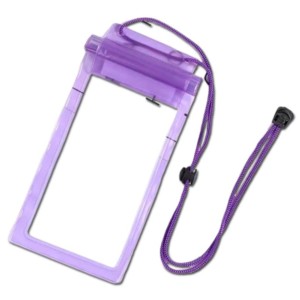 Étui universel pour téléphone portable, étanche et suspendu, violet
