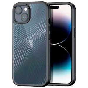 Funda rígida negra Anti-Scratch Shell para iPhone 15