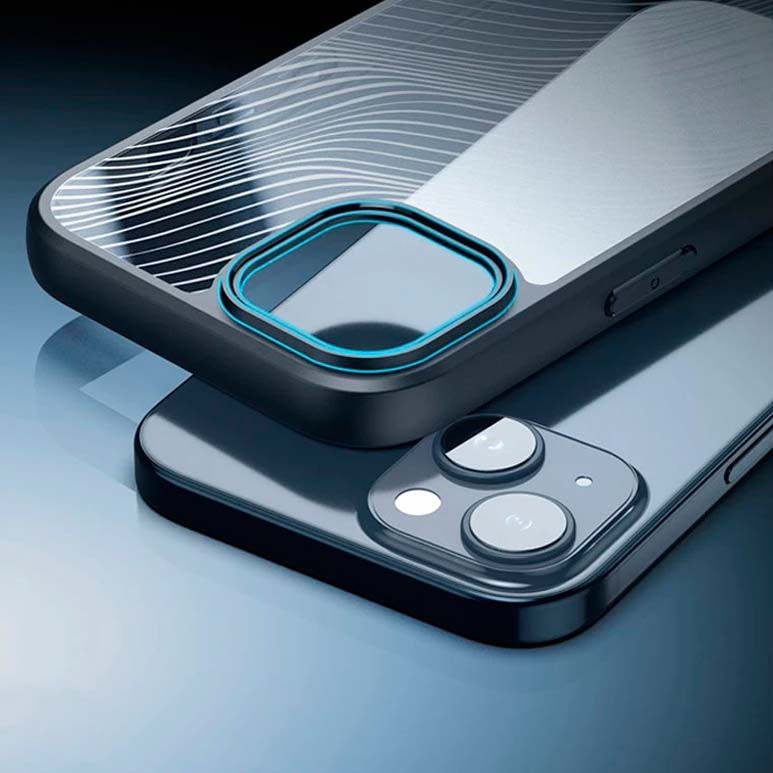 Funda rígida negra Anti-Scratch Shell para iPhone 15 Plus - Ítem2
