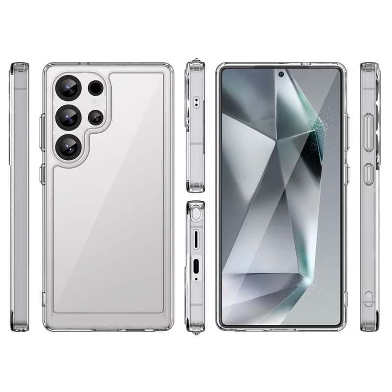 Funda Antigolpes Premium para Samsung Galaxy S25 Ultra 5G Acrílico Anti-Amarillo Transparente - vista desde todas las perspectivas