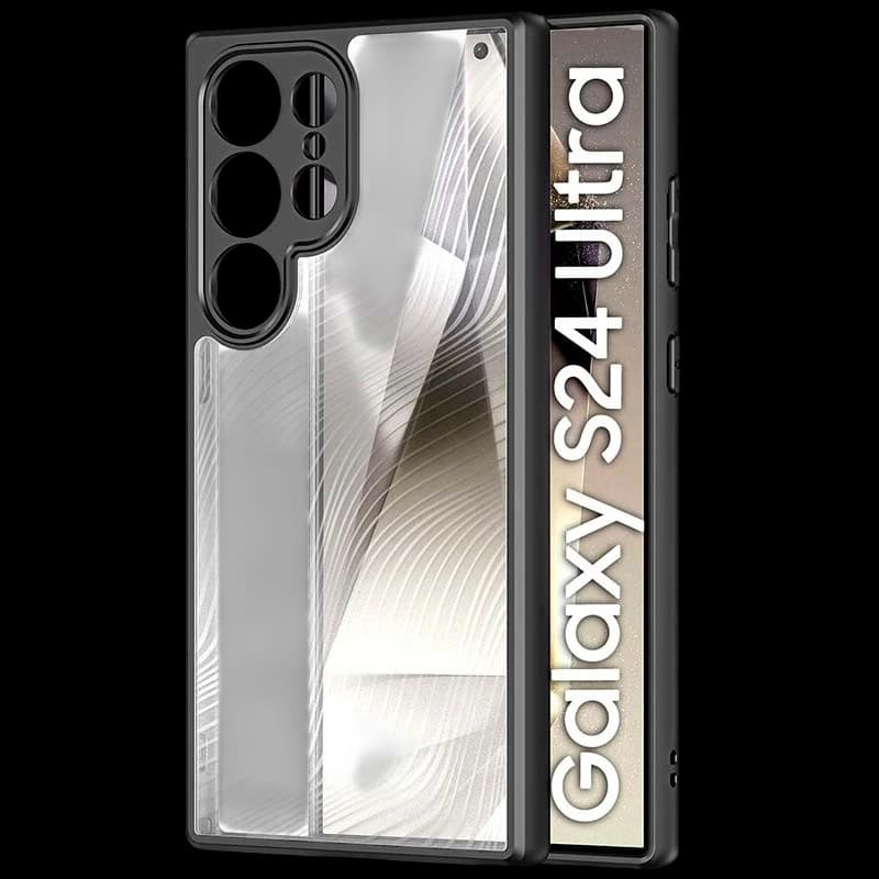 Capa rígida preta Anti-Scratch Shell para Samsung Galaxy S24 Ultra