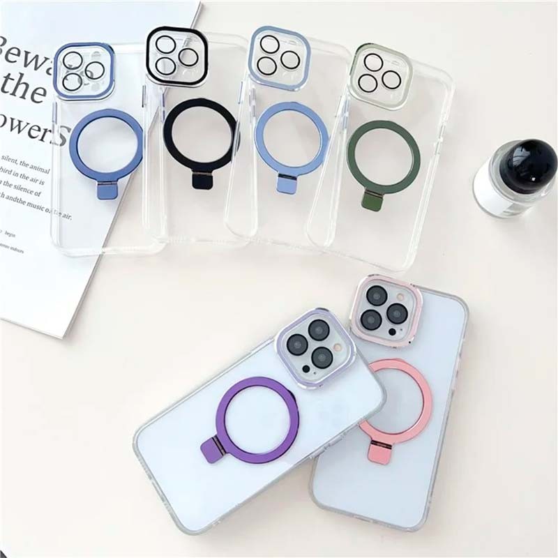 Funda para iPhone 15 Plus Compatible con Magsafe y Autosoporte Negro - Ítem3