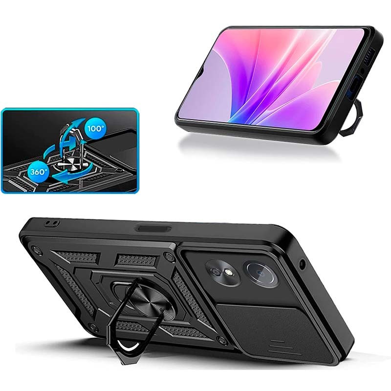 Coque Camshield Armor bleu avec anneau magnétique pour Oppo A17 - Ítem4