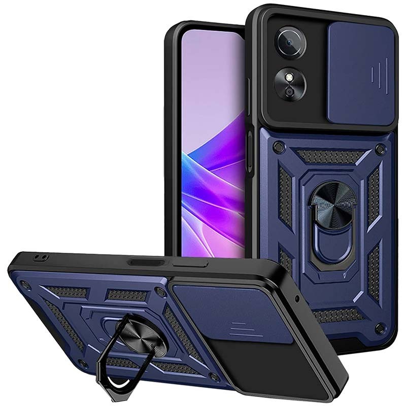 Coque Camshield Armor bleu avec anneau magnétique pour Oppo A17 - Ítem