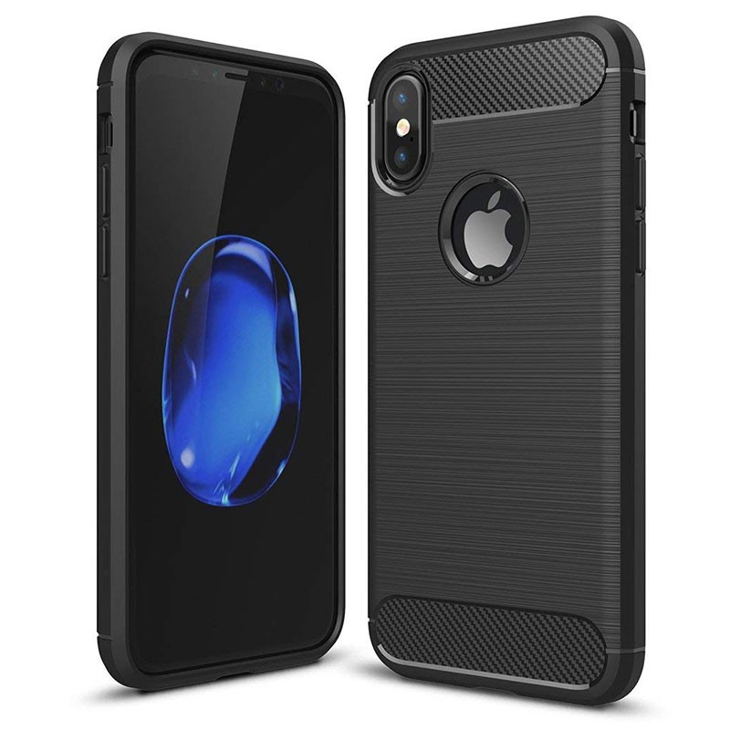 Capa de silicone Carbon Ultra para iPhone XS Max