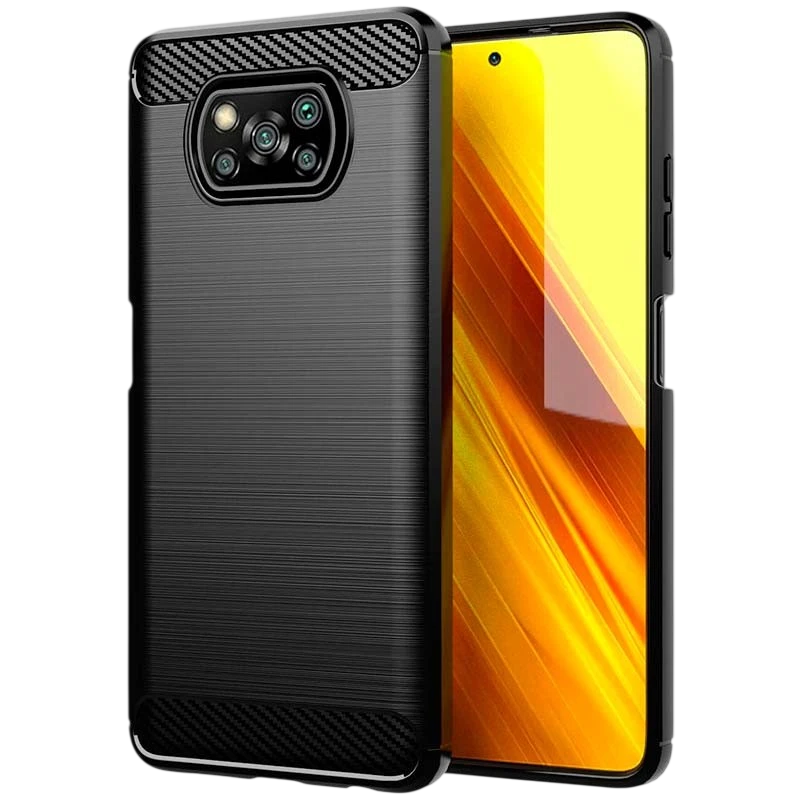 Capa de silicone Carbon Ultra para Xiaomi Pocophone X3 NFC - Item