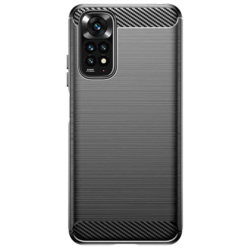 vista traseira da capa de silicone Carbon Ultra para Xiaomi Redmi Note 11 Pro / Note 11 Pro 5G